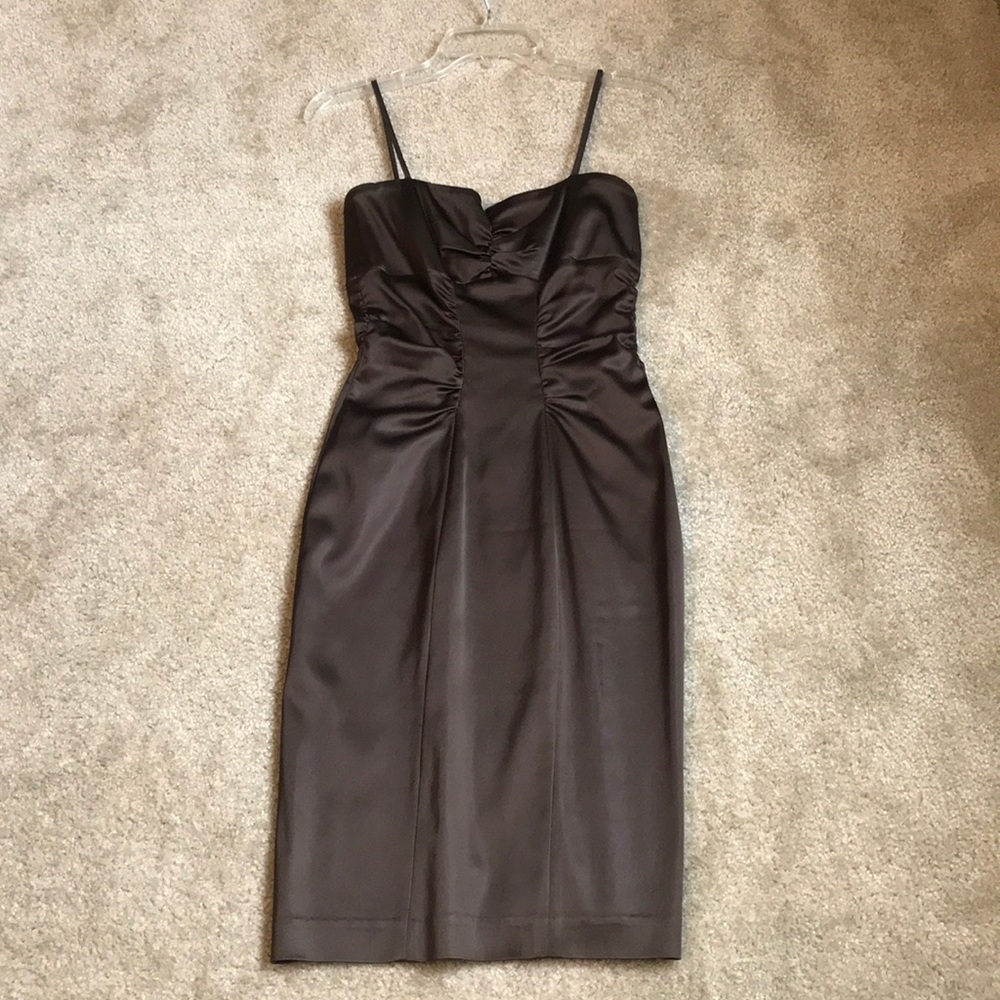 Xscape satin brown dress size 4
